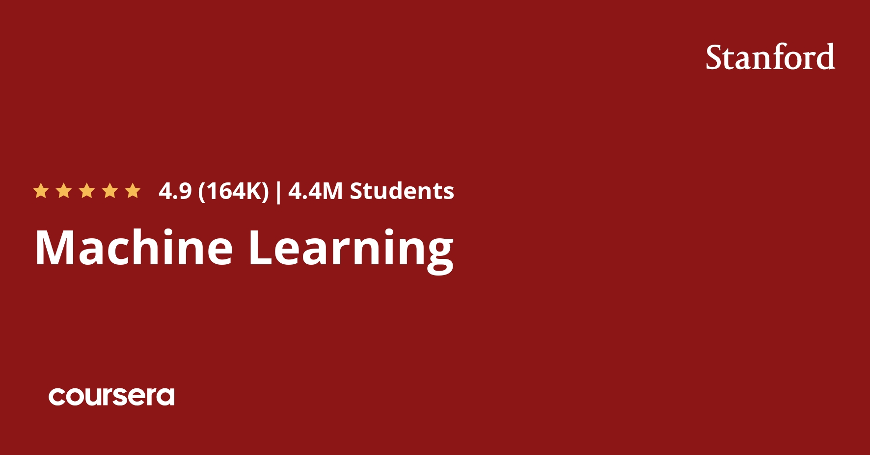 Machine Learning: Course from Stanford University (Coursera)
